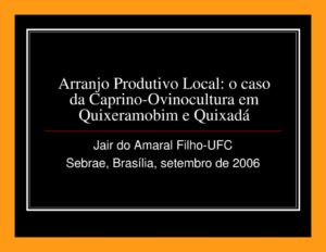 thumbnail of Arranjo-Produtivo-Local_o-caso-da-Caprino-Ovinocultura-em-Quixeramobim-e-Quixadá_PPT_2006_Brasilia_Sebrae-_Jair-do-Amaral-Filho