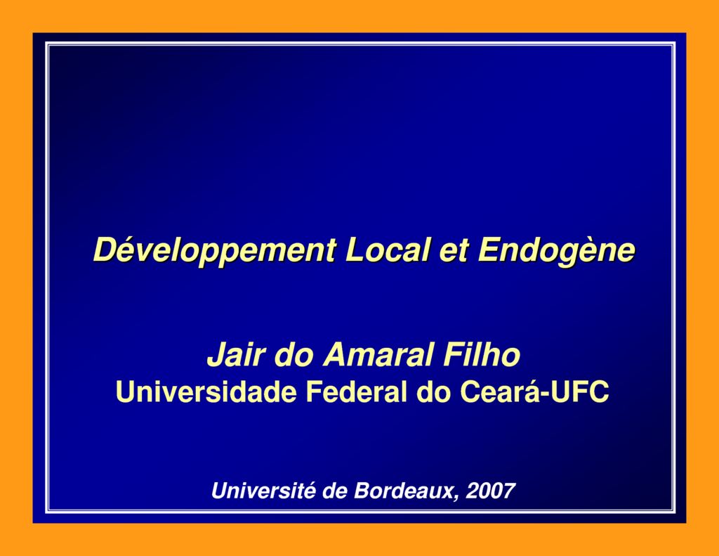 thumbnail of Développement-Local-et-Endogène_Jair-do-Amaral-Filho_2007